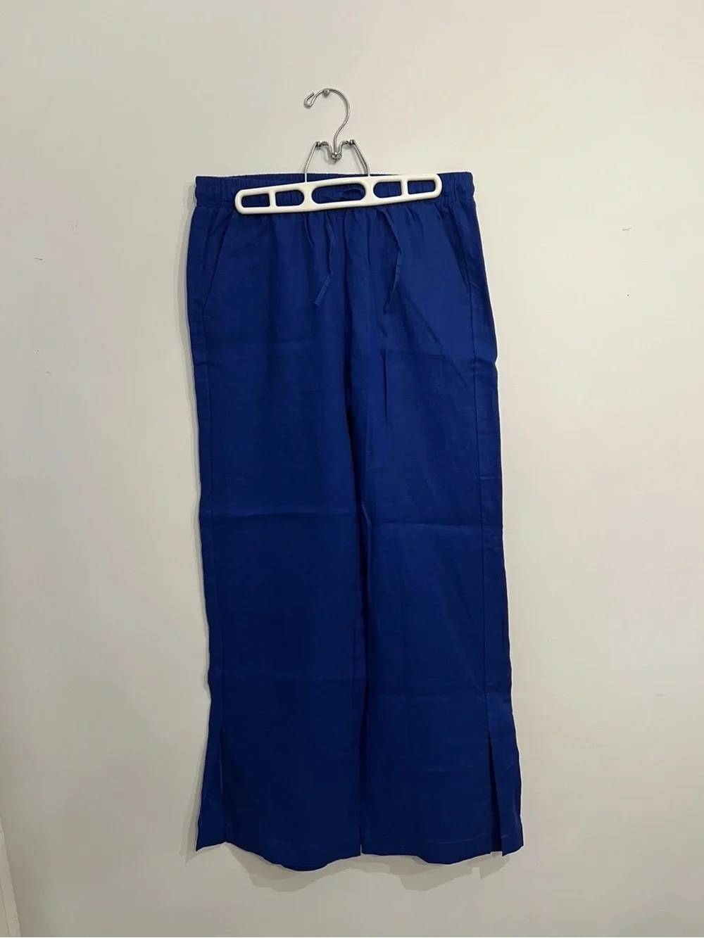 Women's Royal Blue Linen Two-Piece Set Pants & Top